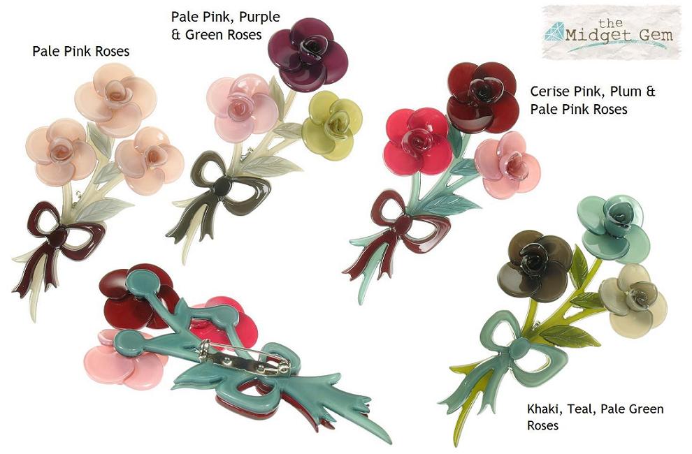 BIG BABY Posey Of Roses Brooch/Pin