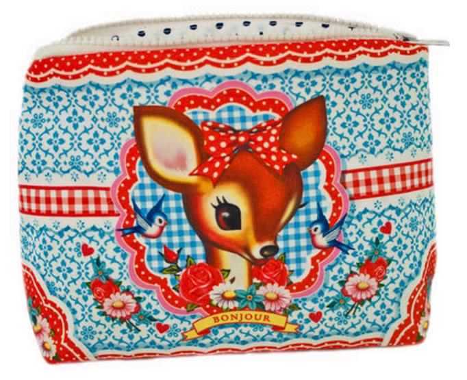 Deer & Birds Make-Up Case - Five & Five Vintage