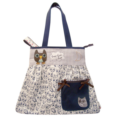 'Sugar Coated' Button Eye Owl Shopping Bag