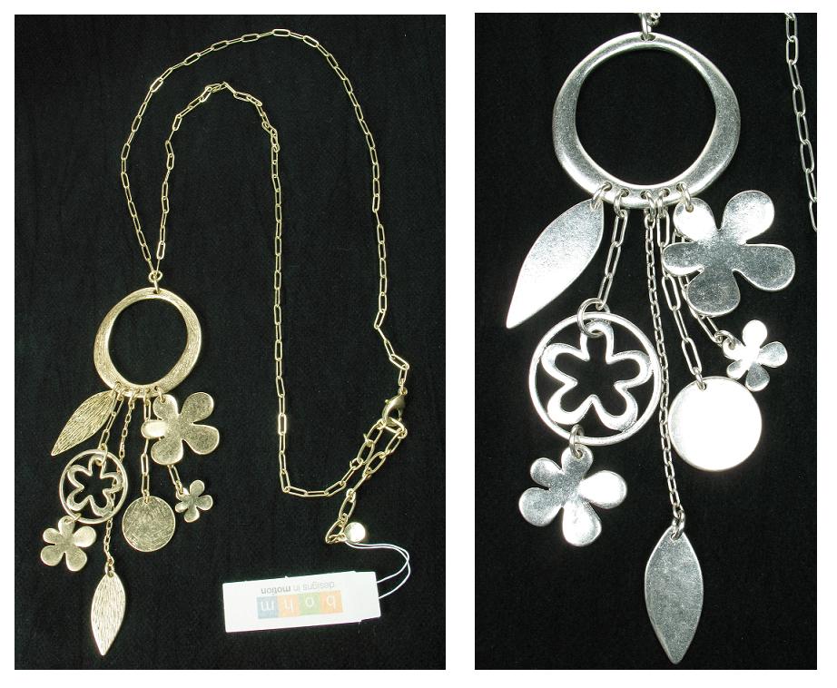 Bohm Blossom Long Length Hoop Pendant Necklace