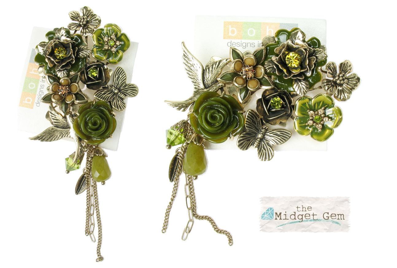 Bohm Flowers & Foliage Corsage Brooch