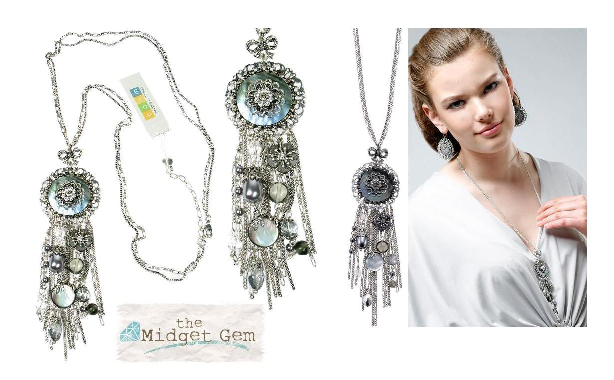 Bohm Victorian Ritz Cascade Pendant Long Necklace