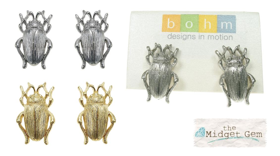 The Bohm Paradise Beetle Stud Earrings
