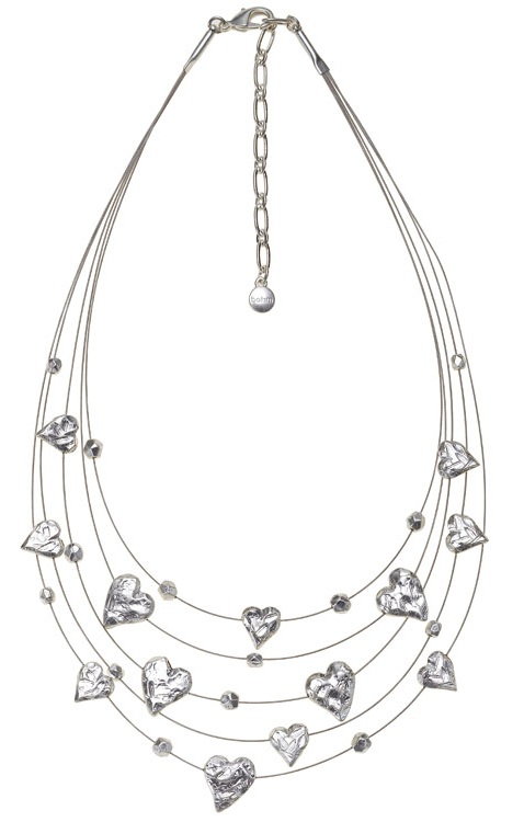 Bohm Hearts Desire Multi-Strand Necklace - Silver Plate
