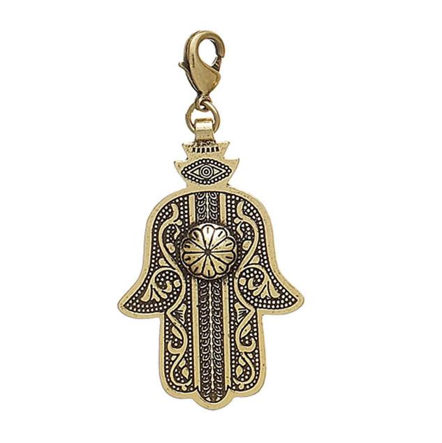 Pilgrim Charm - Gold Hand Of Fatima HAMSA