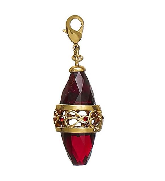 Pilgrim Charm Ornamental Red & Gold Swarovski Toggle