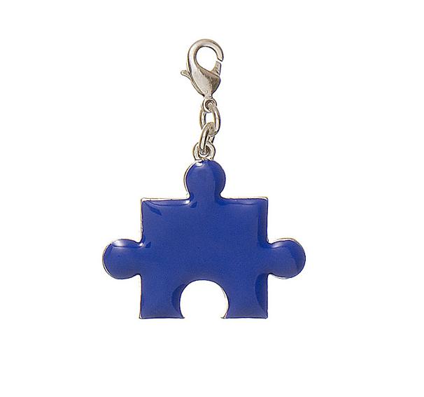 Pilgrim Charm Jigsaw Piece - Silver/Blue