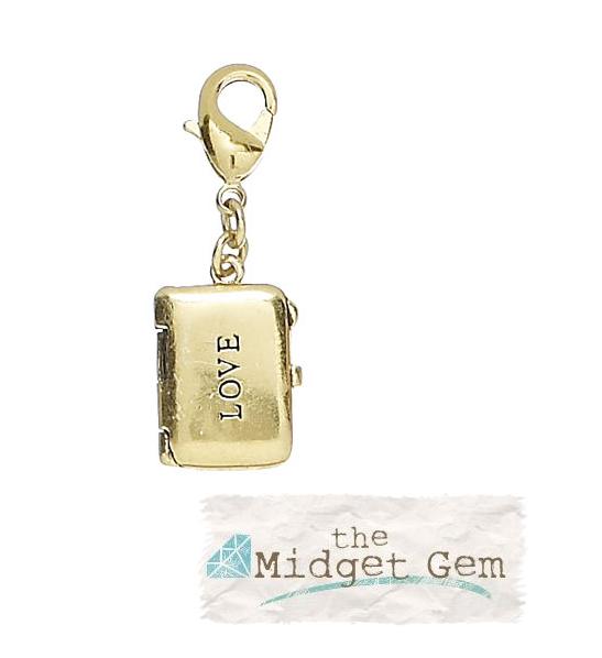 Pilgrim Charm Gold Rectangular LOVE Locket