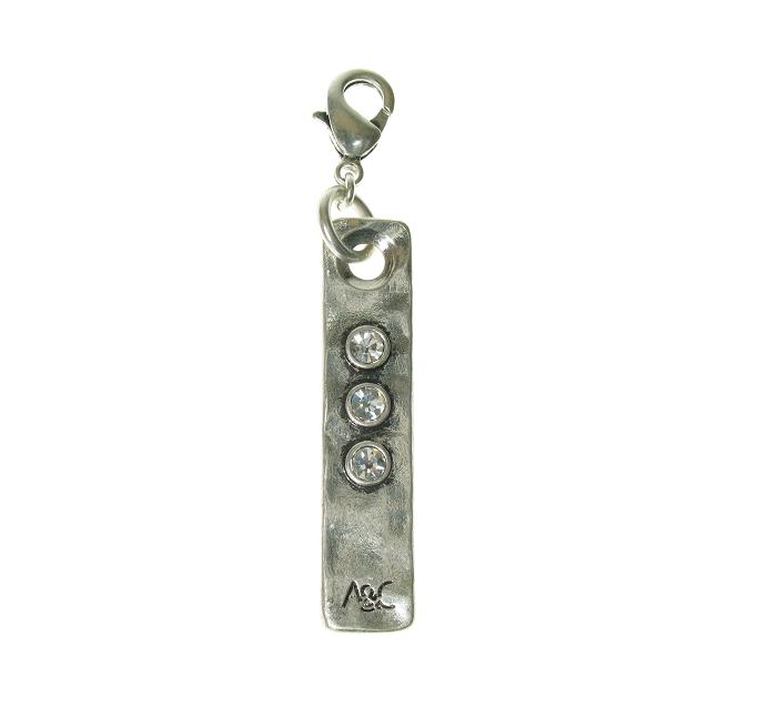 A & C Traffic Light Oblong Silver Plate Charm