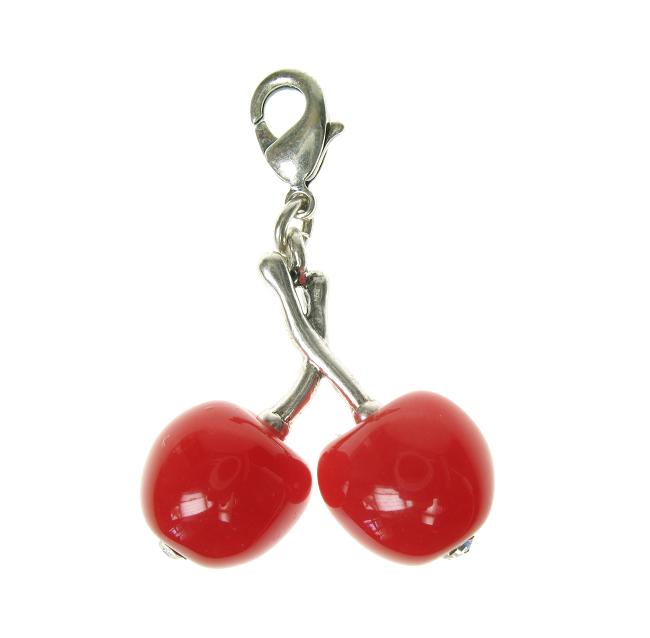 A & C 'Fruit Basket' Pair Of Cherries Charm