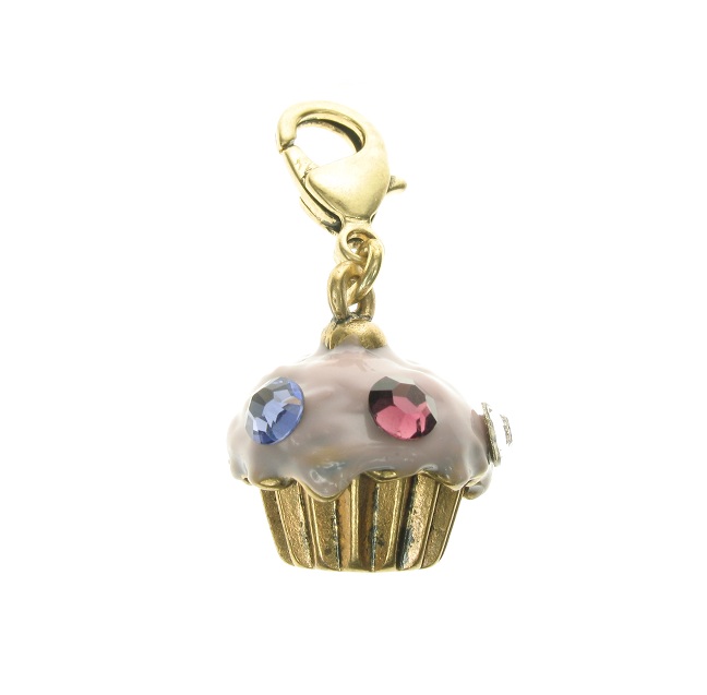 A & C 'Dolls House' Cup-Cake Bun Charm Bronze Plate
