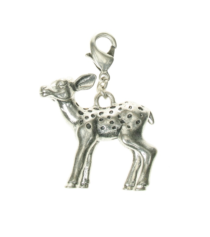 A & C Bambi Fawn Silver Plate Charm