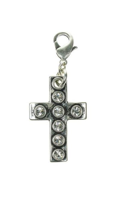 A & C Large Swarovski Crystal Studded Cross Charm