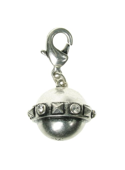 A & C Rings Of Saturn Orb Charm Silver Plate