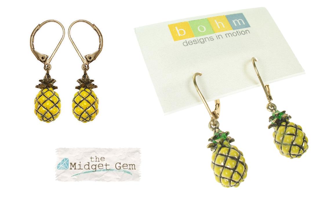 Bohm Aloha Pineapple Charm Earrings