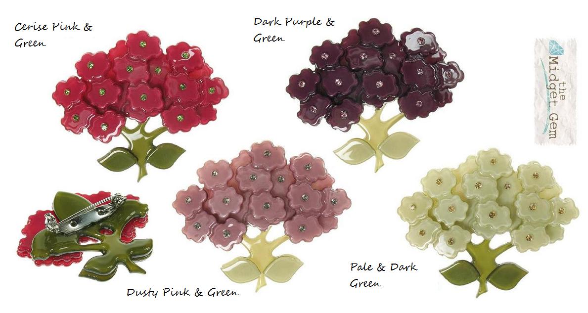 BIG BABY Swarovski Studded Flower Posey Pin Brooch