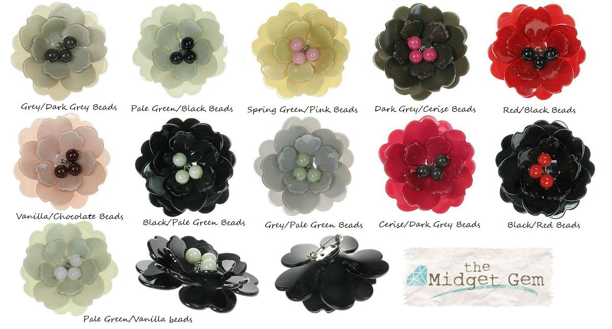 BIG BABY Beautiful Peony Flower Brooch/Pin