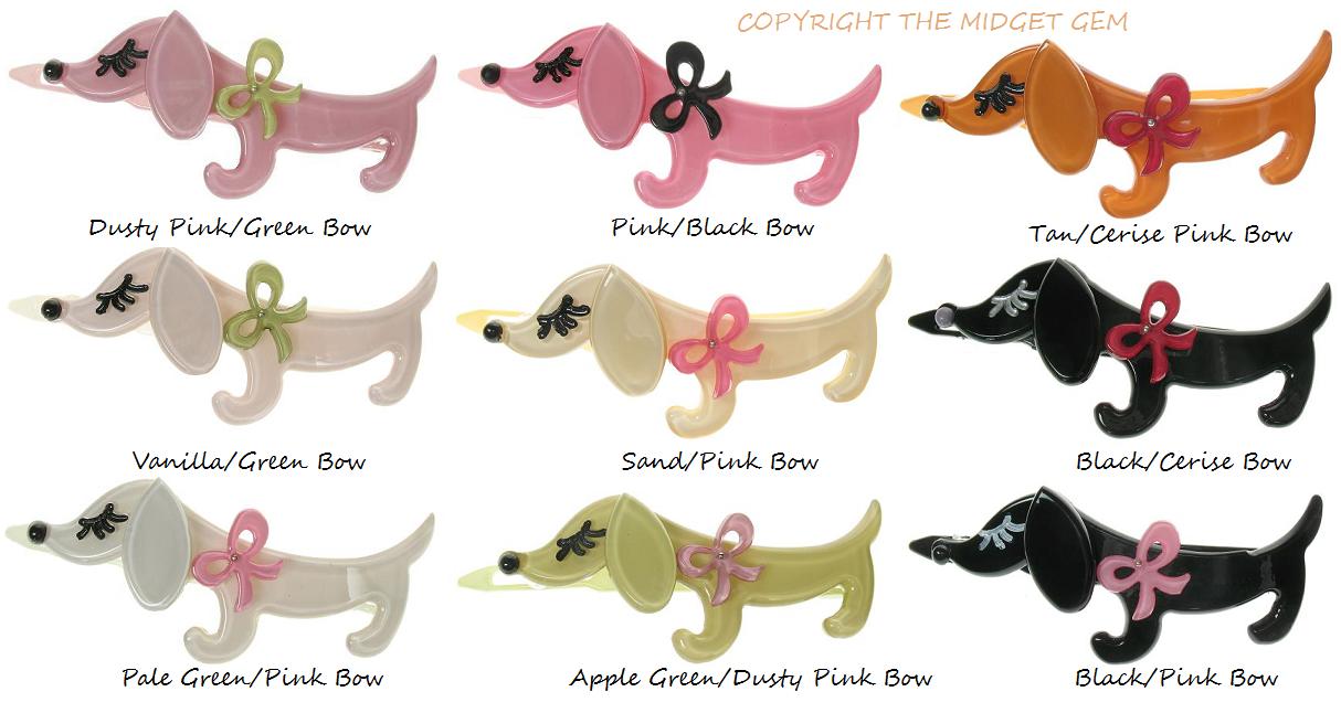 BIG BABY Sausage Dachshund Dog Hair Slide/Clip