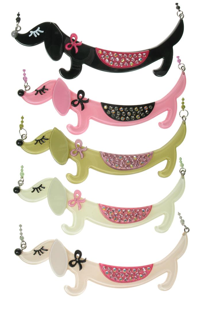 BIG BABY Sausage Dachshund Dog MEGA Necklace