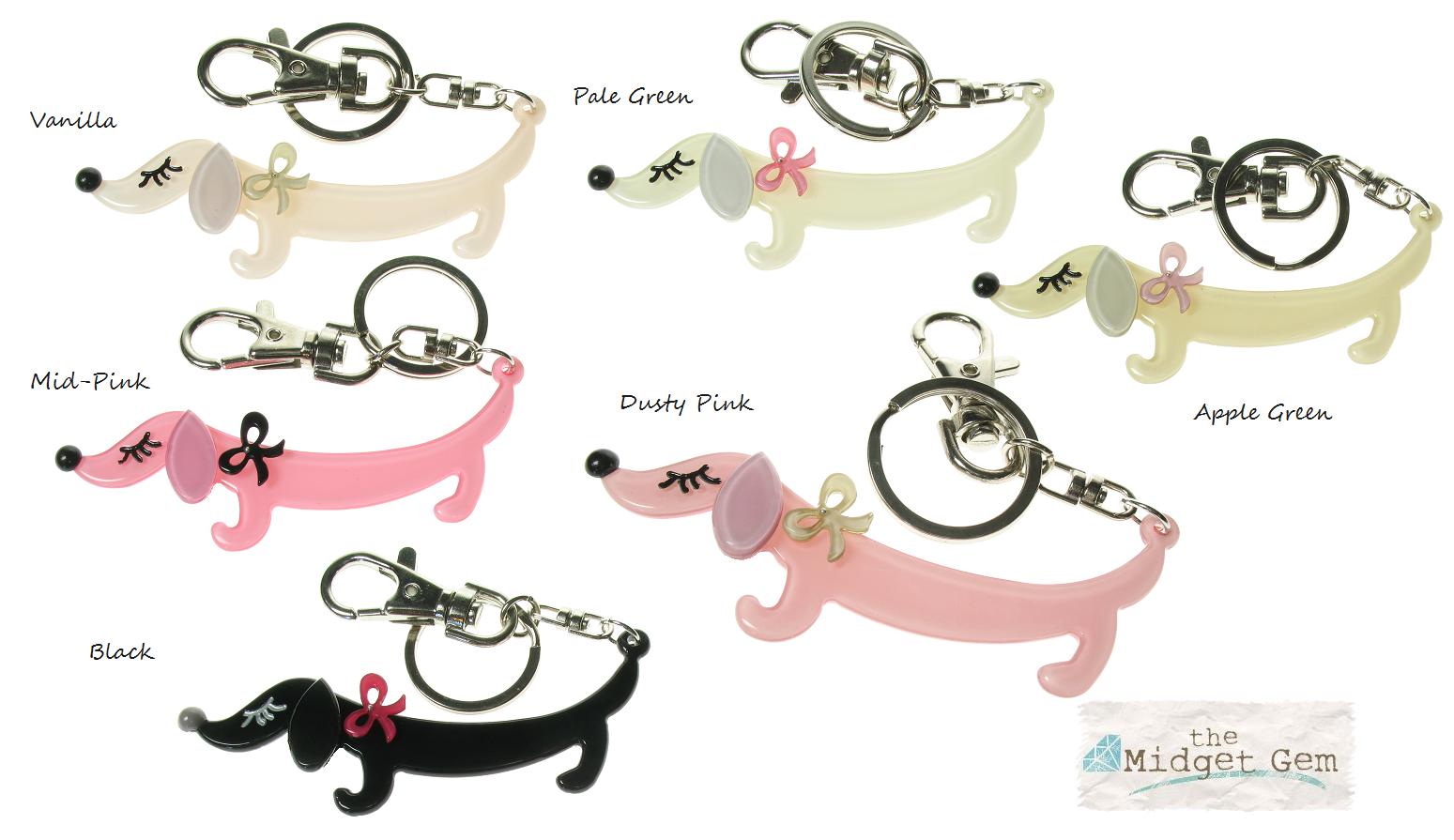 BIG BABY Sausage Dachshund Dog Keyring/Bag Charm