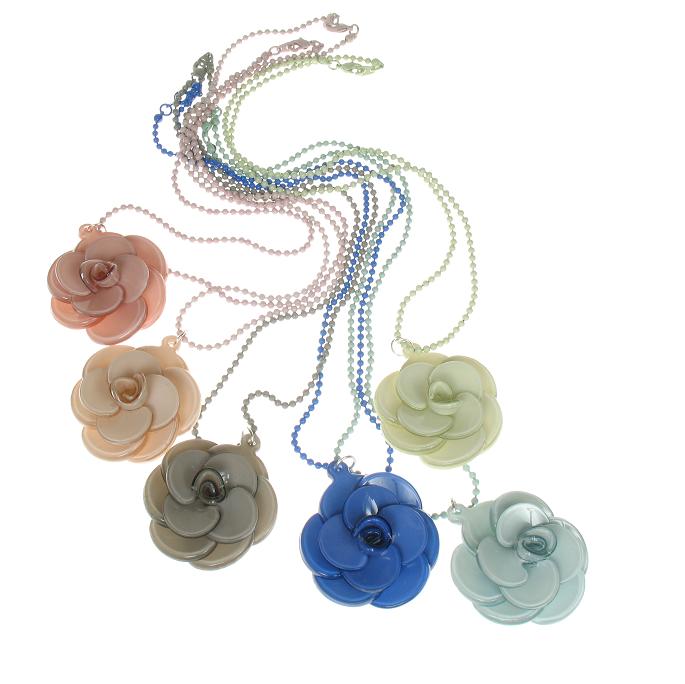 BIG BABY Small Rose Flower Pendant Necklace - Colour Set  3
