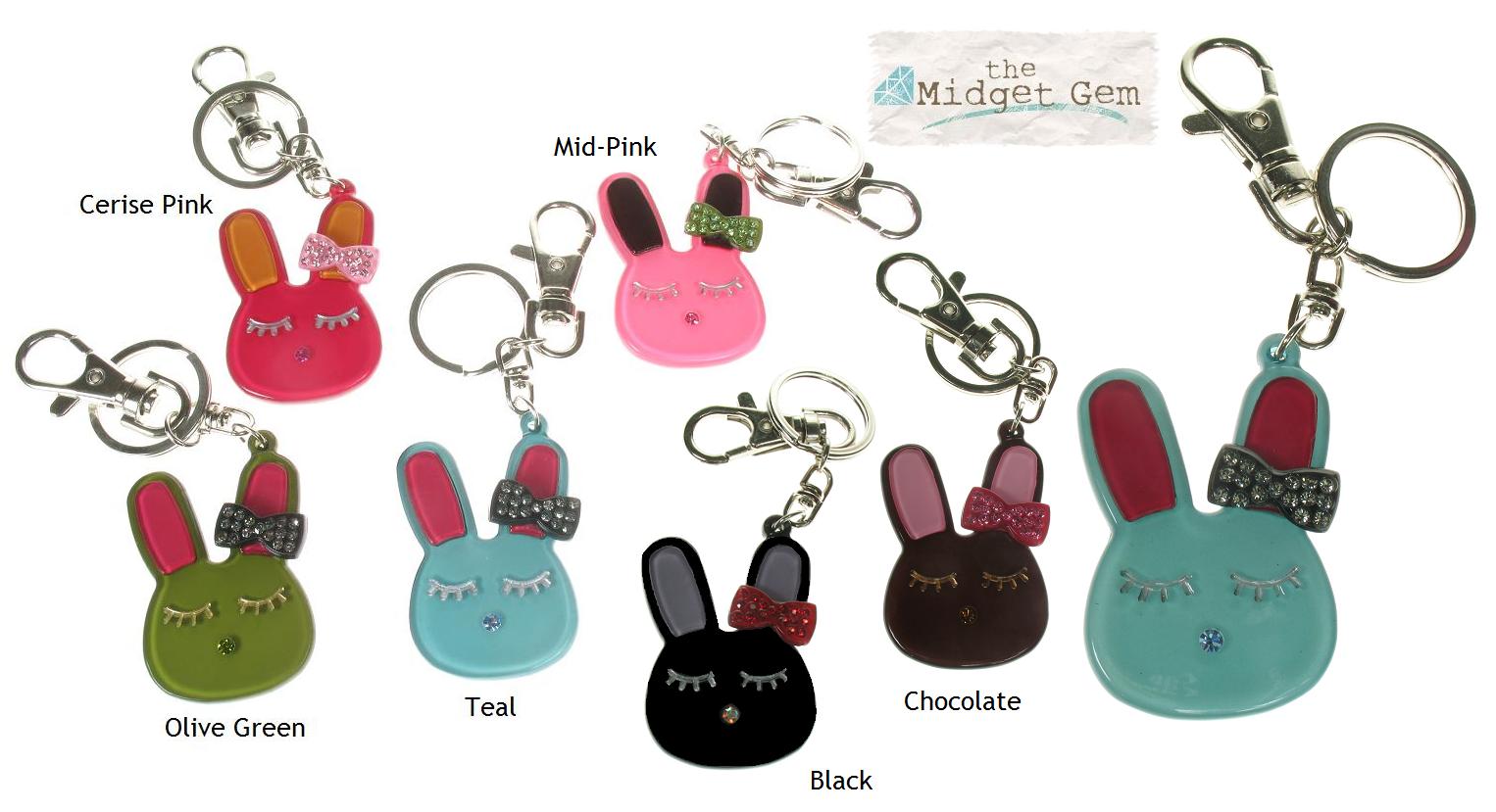 BIG BABY Bunny Rabbit With Bow Keyring/ Bag Charm