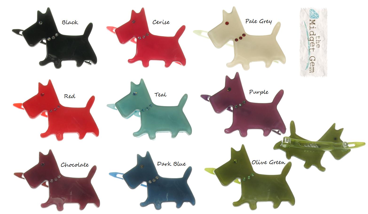BIG BABY Scottie Dog Hair Slide/Clip