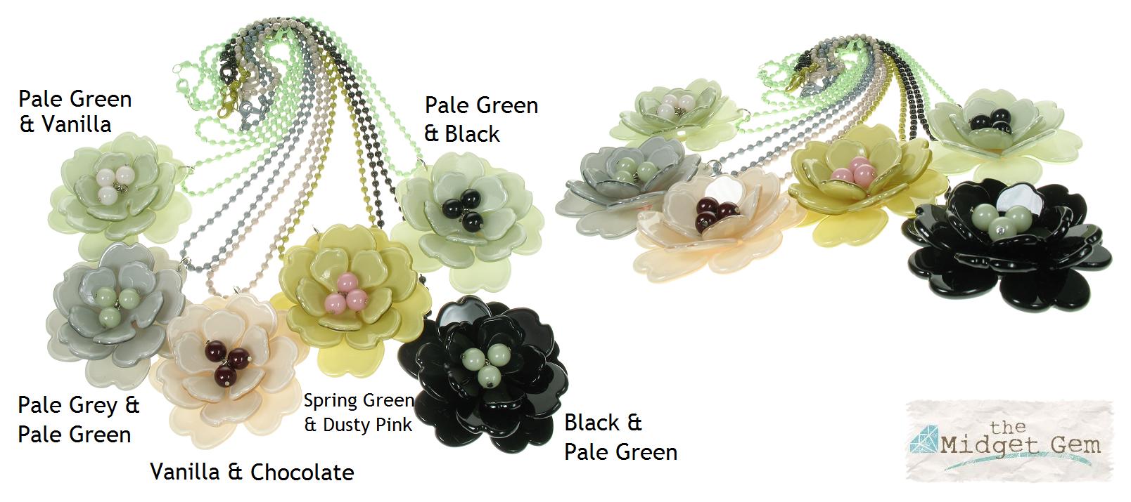 BIG BABY Peony Flower Necklace