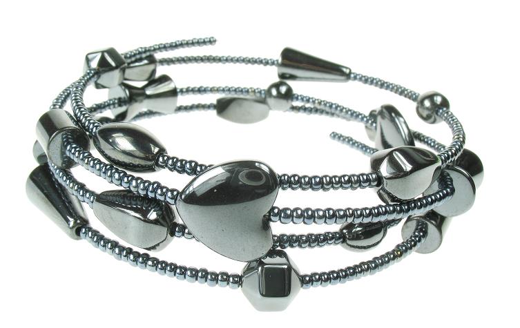 PINK Hematite Wrap Bracelet