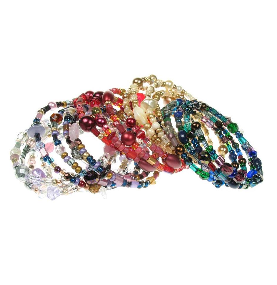 PINK 'A World Of Glass' Memory Wrap Bracelets