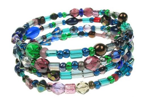 PINK 'Twilight' Memory Wire Wrap Bracelet