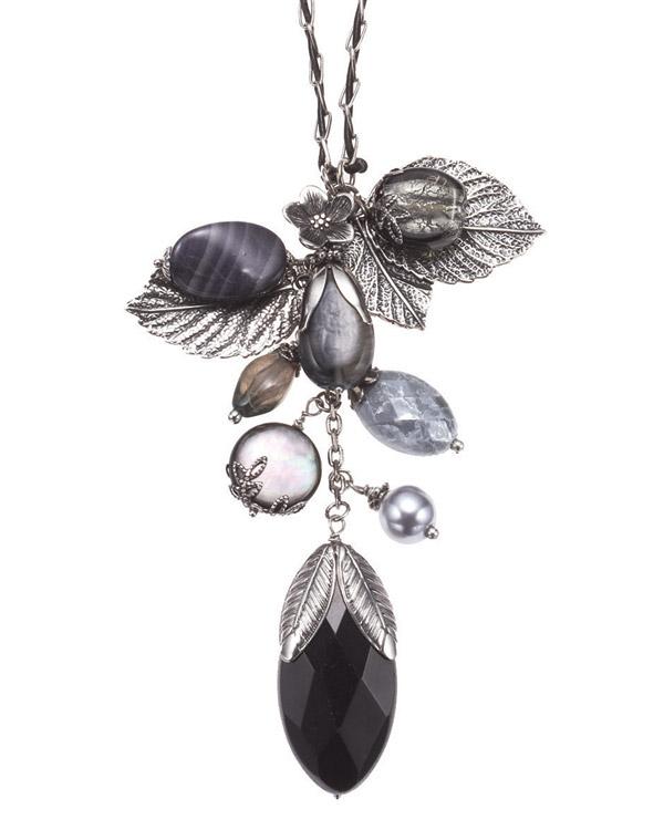 The Bohm Autumn Leaves Long Pendant  Necklace