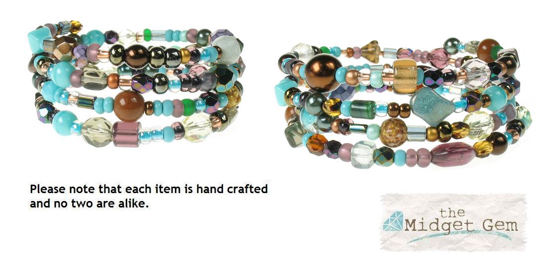PINK 'Arabian Days' Memory Wire Wrap Bracelet