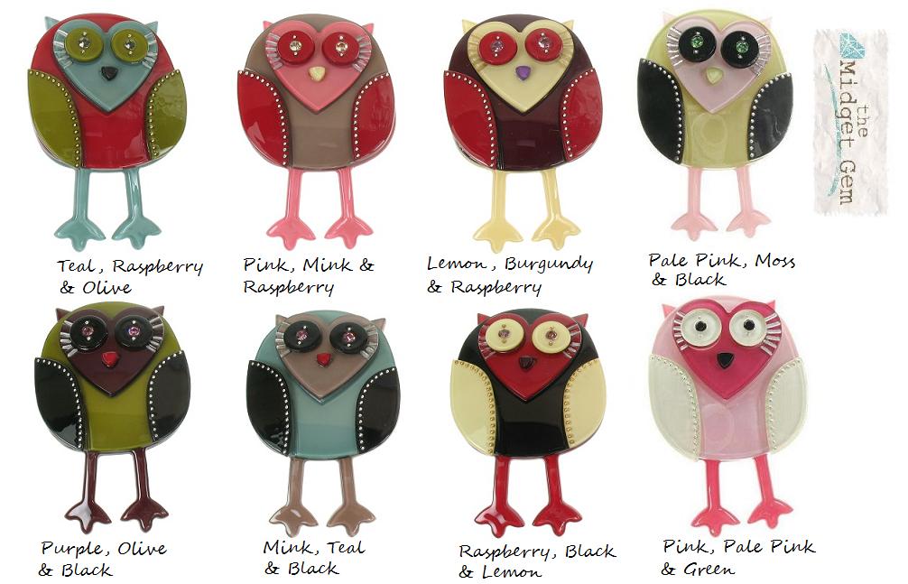 BIG BABY Quirky Owl Pin Brooch