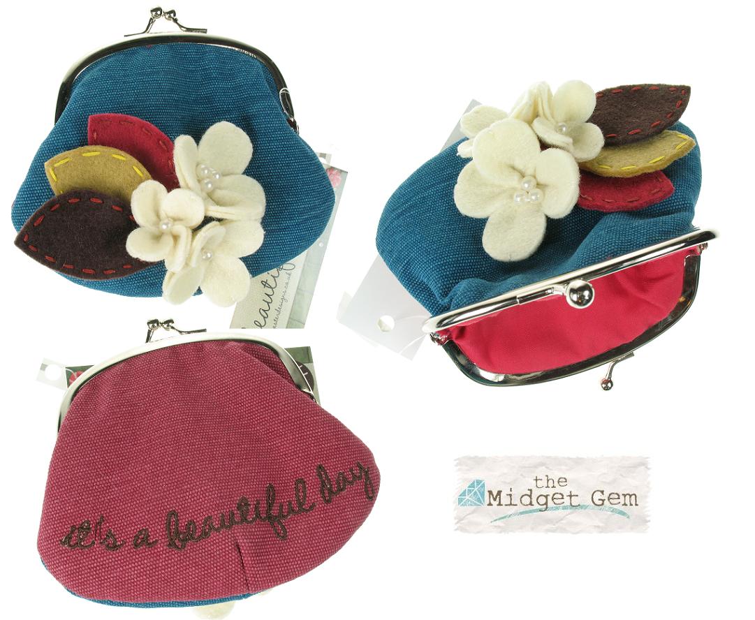 'Beautiful Day' Felt Flower Clip Purse By DISASTER DESIGNS