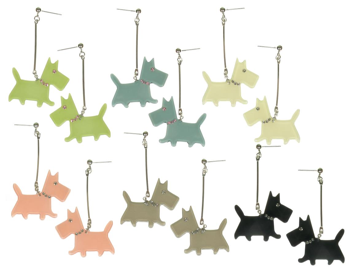Big Baby Scottie/Scotty Dog Earrings