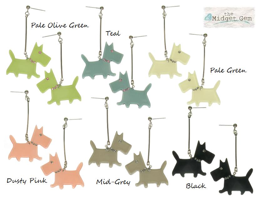 Big Baby Scottie/Scotty Dog Earrings