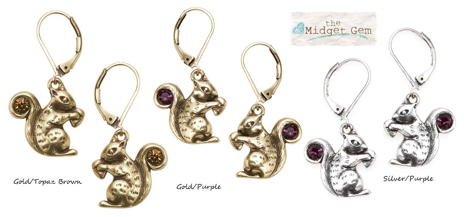 Bohm Autumn Woodland Squirrel Earrings