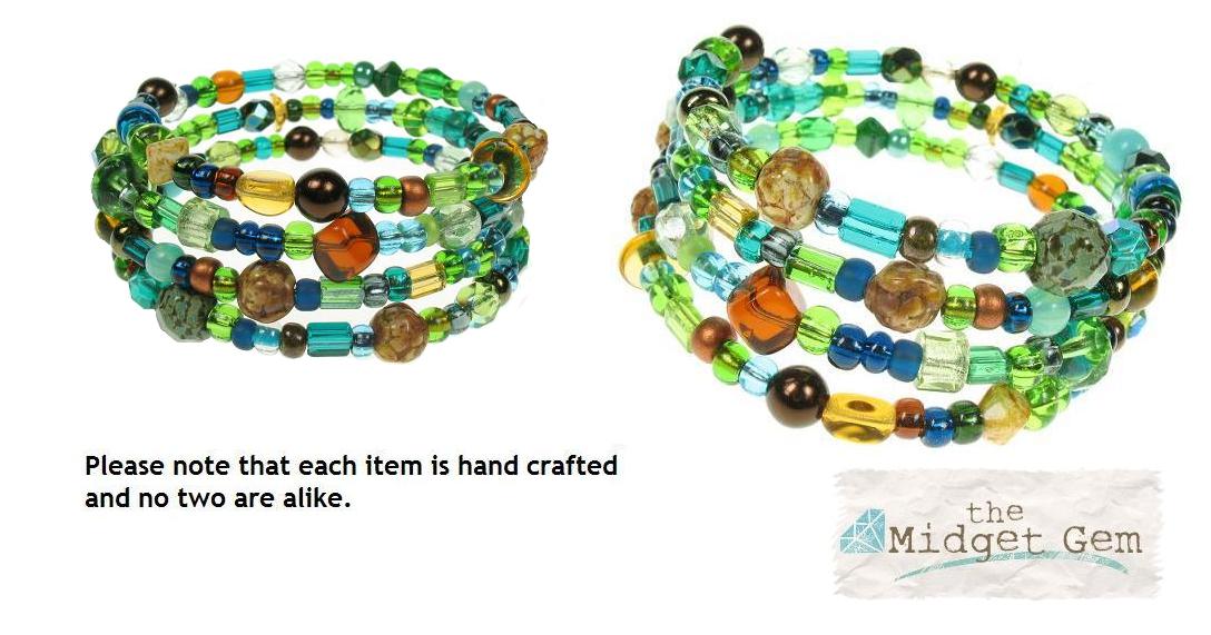 PINK 'Carribean' Memory Wire Wrap Bracelet