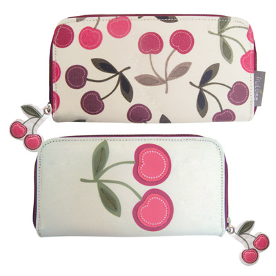'Fruit Tree' Cherry Themed Zipped Wallet