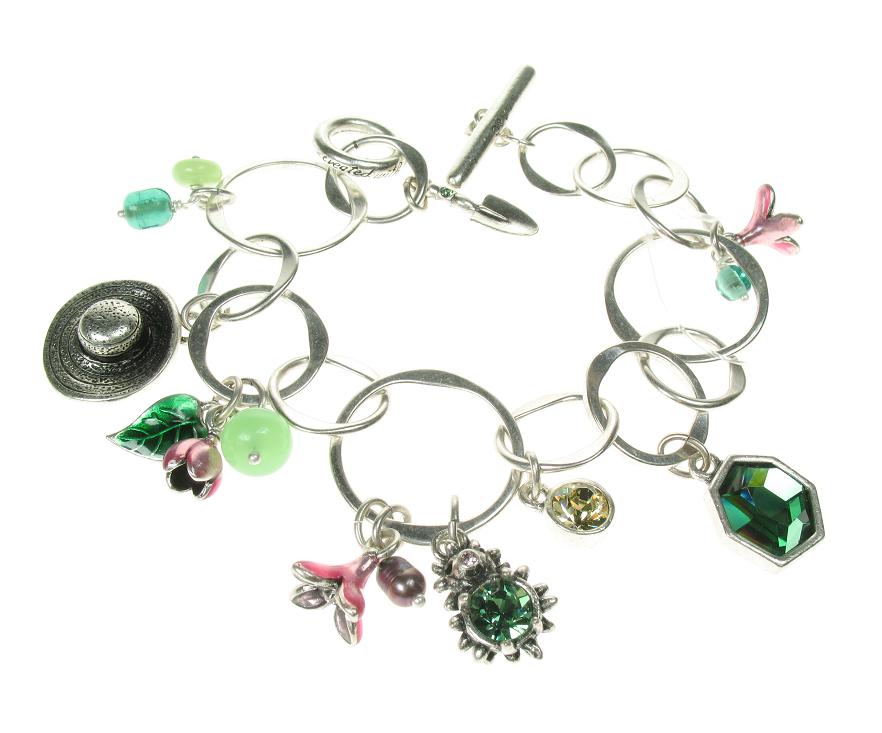 A & C Garden Charm T-Bar Bracelet