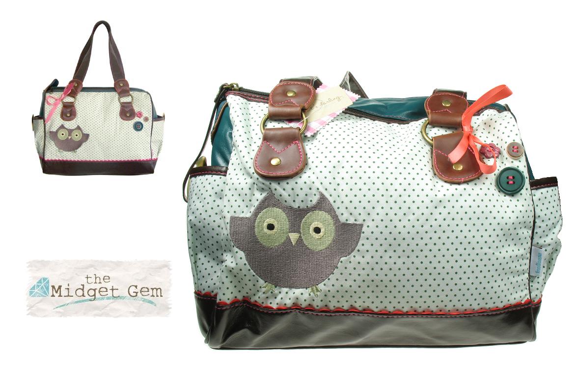 'It's Darling' Polka Dot Owl Hand Bag