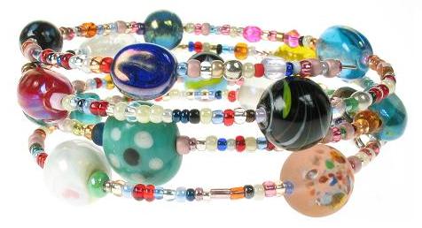 PINK 'Jazz' Memory Wire Wrap Bracelet