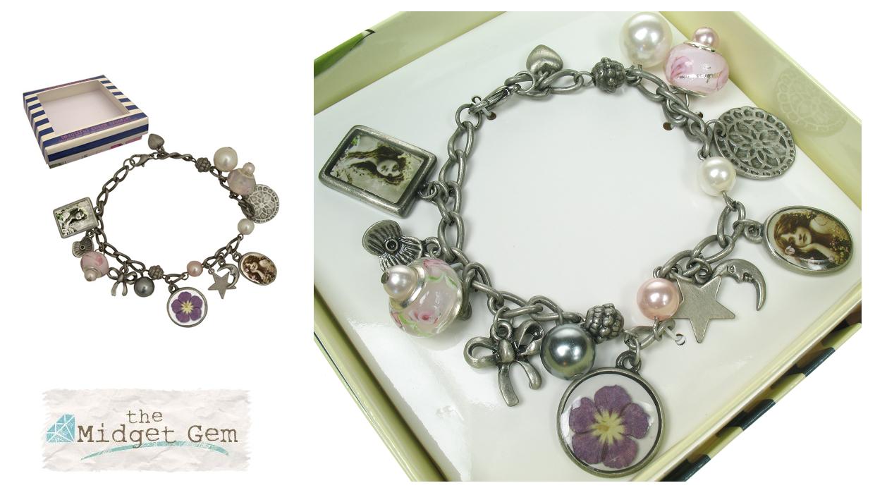 Mademoiselle Vintage Inspired Charm Bracelet