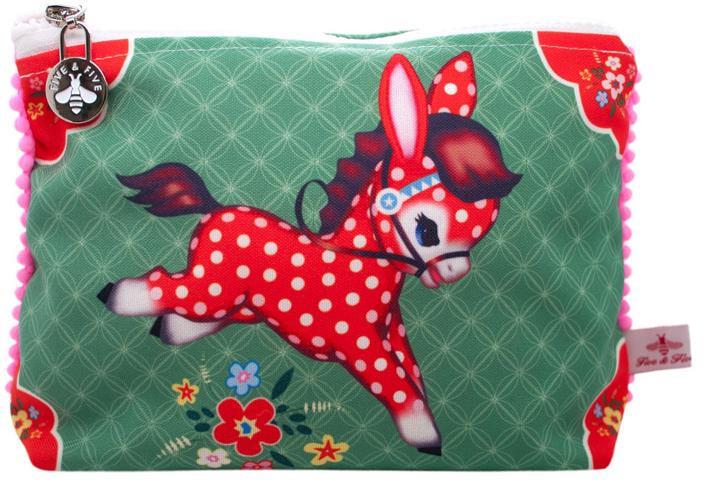 Polka Dot Pony Make-Up Case - Five & Five Vintage