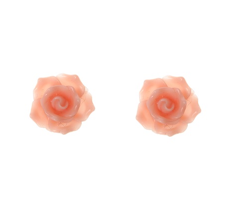Maria Allen Pink Rose Gold Plate Stud Earrings