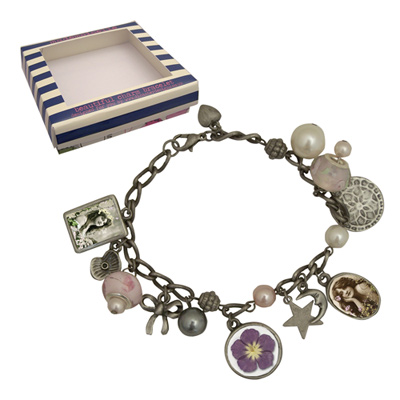 Mademoiselle Vintage Inspired Charm Bracelet