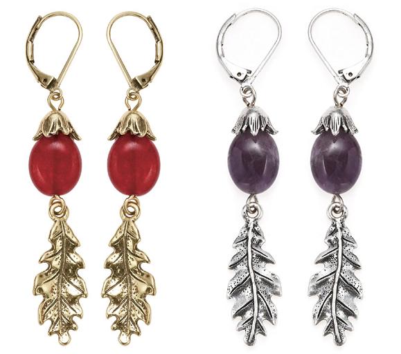 Bohm Autumn Woodland Oak Leaf Earrings