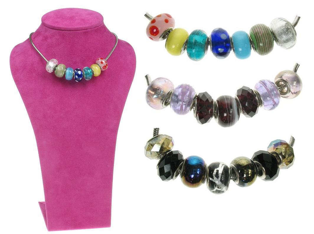 Glass Charm Bead Necklace