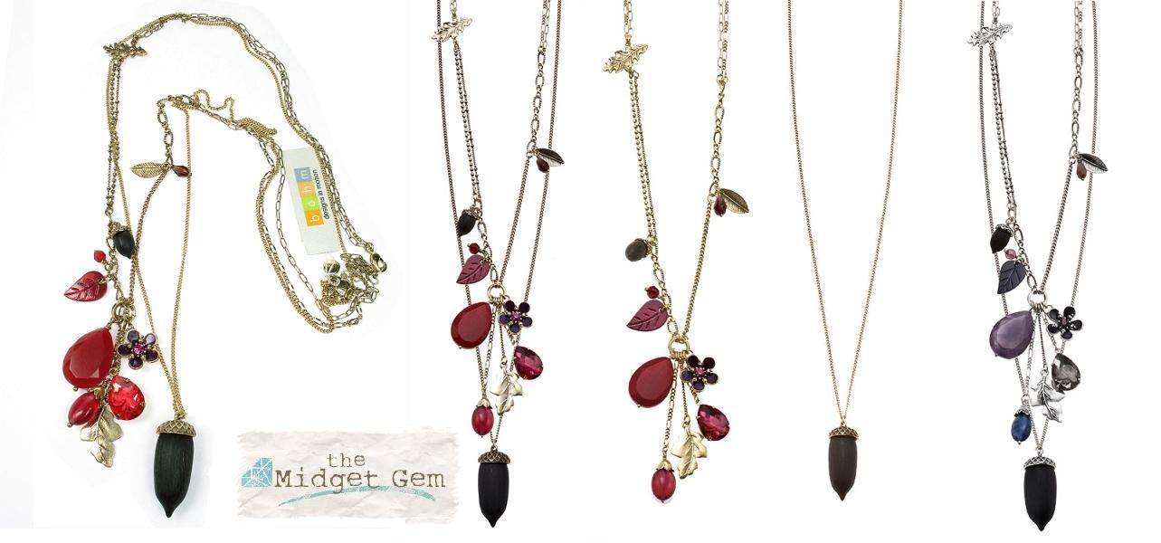 Bohm Autumn Woodland Double Acorn Necklaces